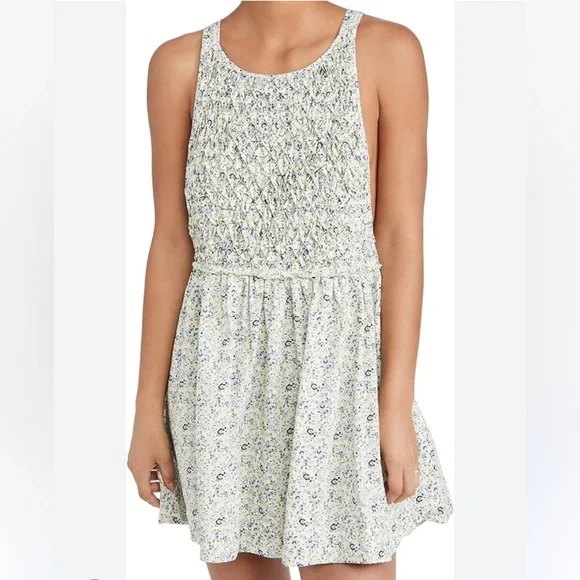Free People Women's Petunia Mini Dress, Tea Combo, Floral - Picture 1 of 13